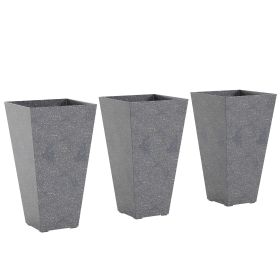 Set of 3 Plastic Flower Pots