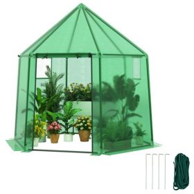 78"x68"x75" Walk-In Mini Greenhouse, Easy Assembly Plant Protection Tent for Year-Round Gardening