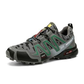 Men Hiking Shoes Climbing Male Sports Shoes Work Safety Toe Tactical Non-Slip Durable Trekking Sneakers Mens Footwear (Option: DARK GREY-39)